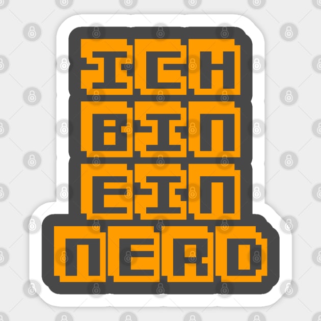 Ich Bin Ein Nerd - The IT Crowd Quotes Sticker by DankFutura